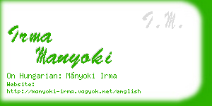 irma manyoki business card